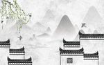 水墨背景墙