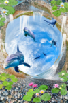 3D立体海豚海底世界