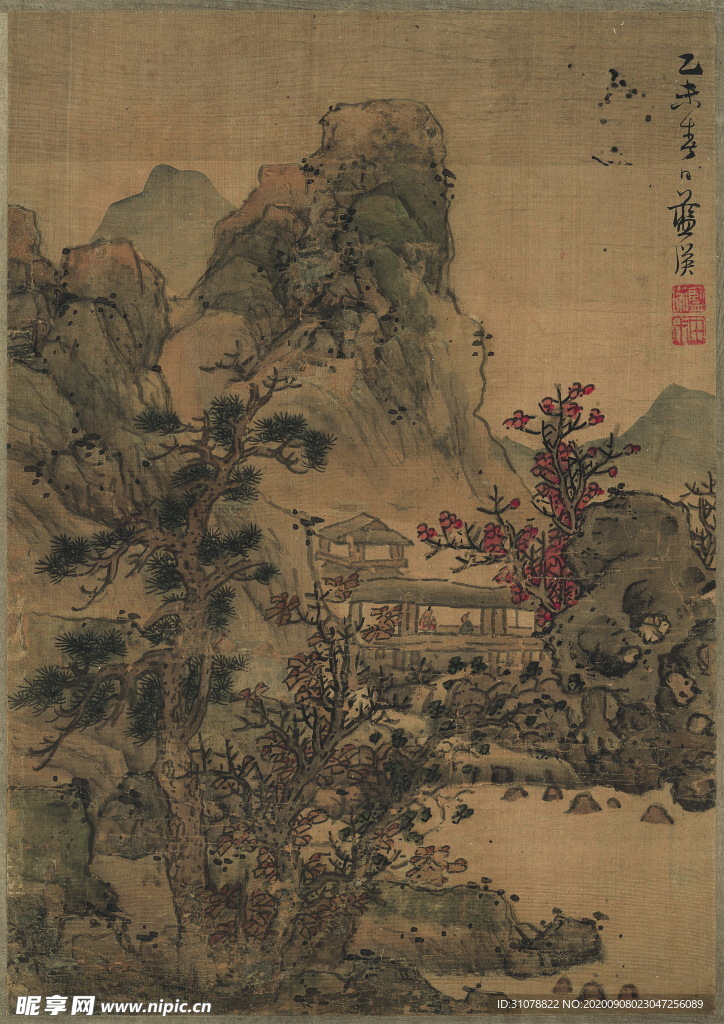 传统山水水墨国画