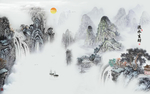 中国风新中式山水画