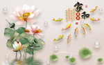 工笔花鸟背景墙装饰画