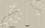 花鸟画 梅花 背景墙