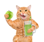 喝苹果汁的猎