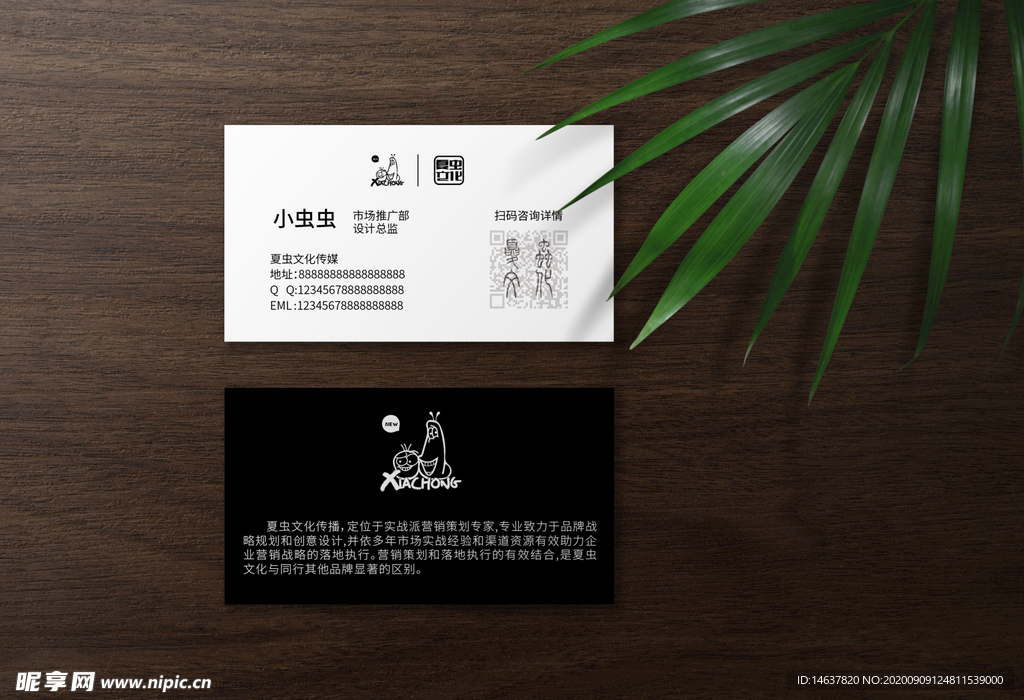 圆角名片样机