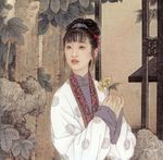 线描仕女图