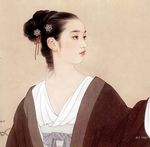 线描仕女图