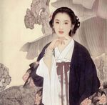线描仕女图