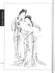 线描仕女图