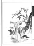 线描仕女图