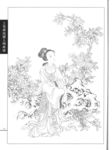 线描仕女图
