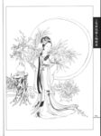 线描仕女图