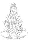 佛像线描