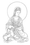 佛像线描