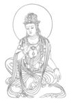 佛像线描