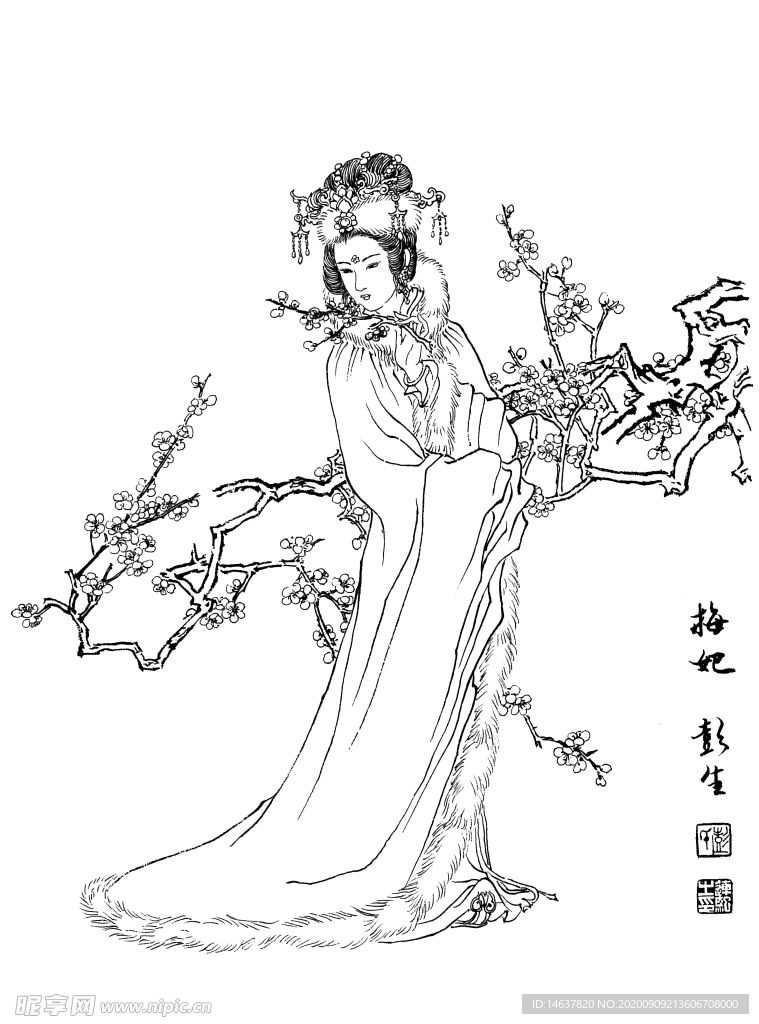 线描画谱
