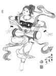 线描仕女图