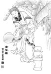 线描仕女图