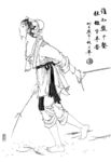 线描仕女图