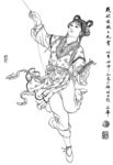 线描仕女图
