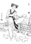 线描仕女图