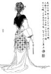 线描仕女图
