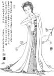 线描仕女图