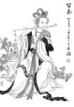 线描仕女图