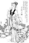 线描仕女图