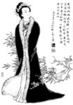 线描仕女图