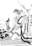 线描仕女图