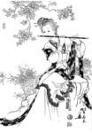 线描仕女图