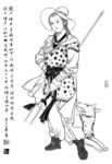 线描仕女图