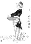 线描仕女图