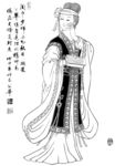线描仕女图