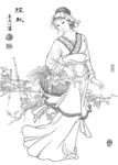 线描仕女图