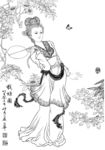 线描仕女图