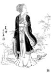 线描仕女图