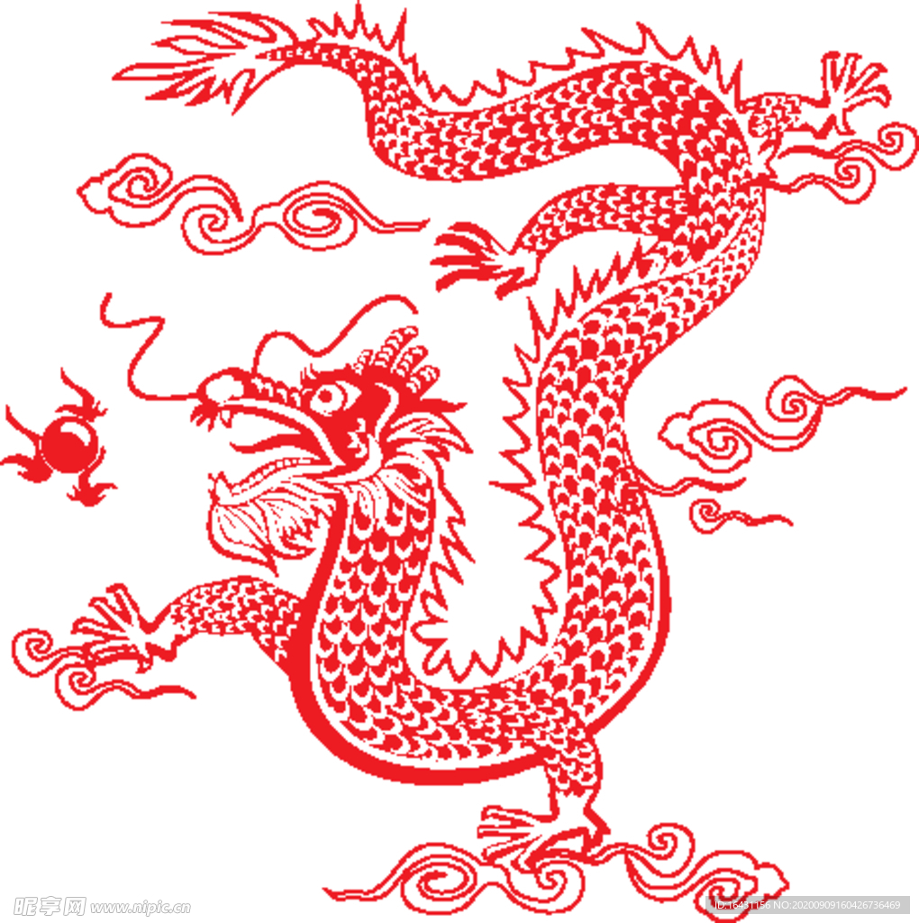 龙凤纹样 矢量