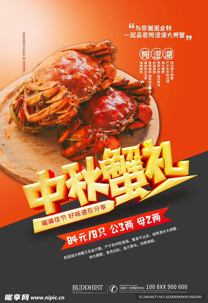 大闸蟹海报