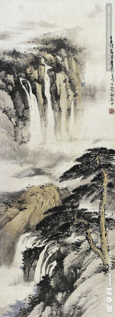黄山飞瀑