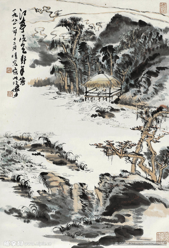 江亭晚色