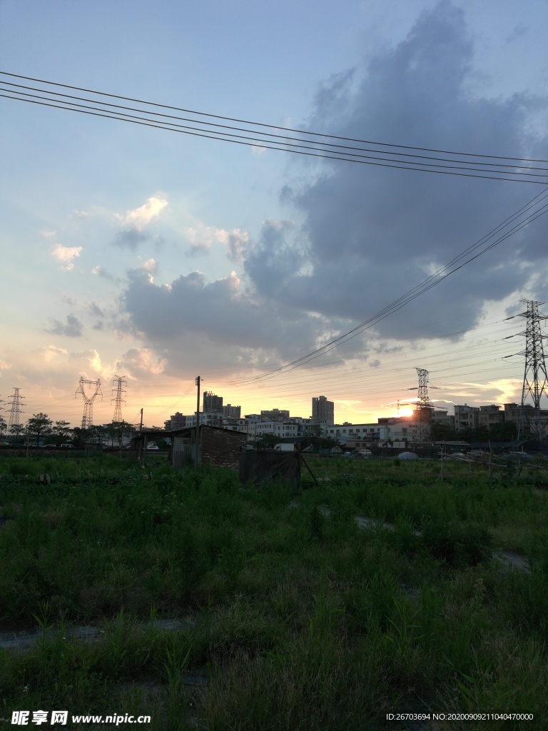 乡村日出风景