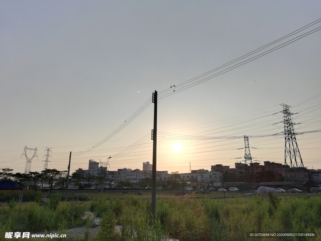 乡村日落风景