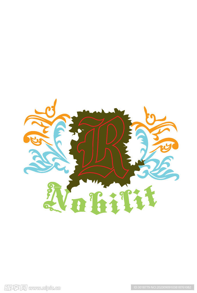 字母印花