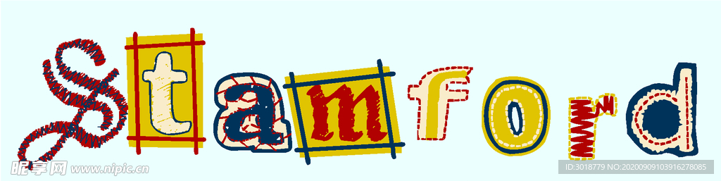 字母印花