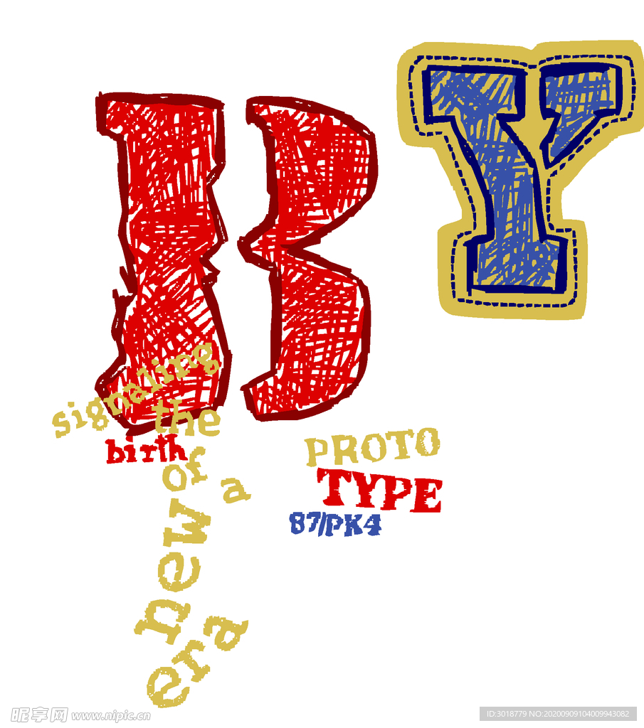 字母印花