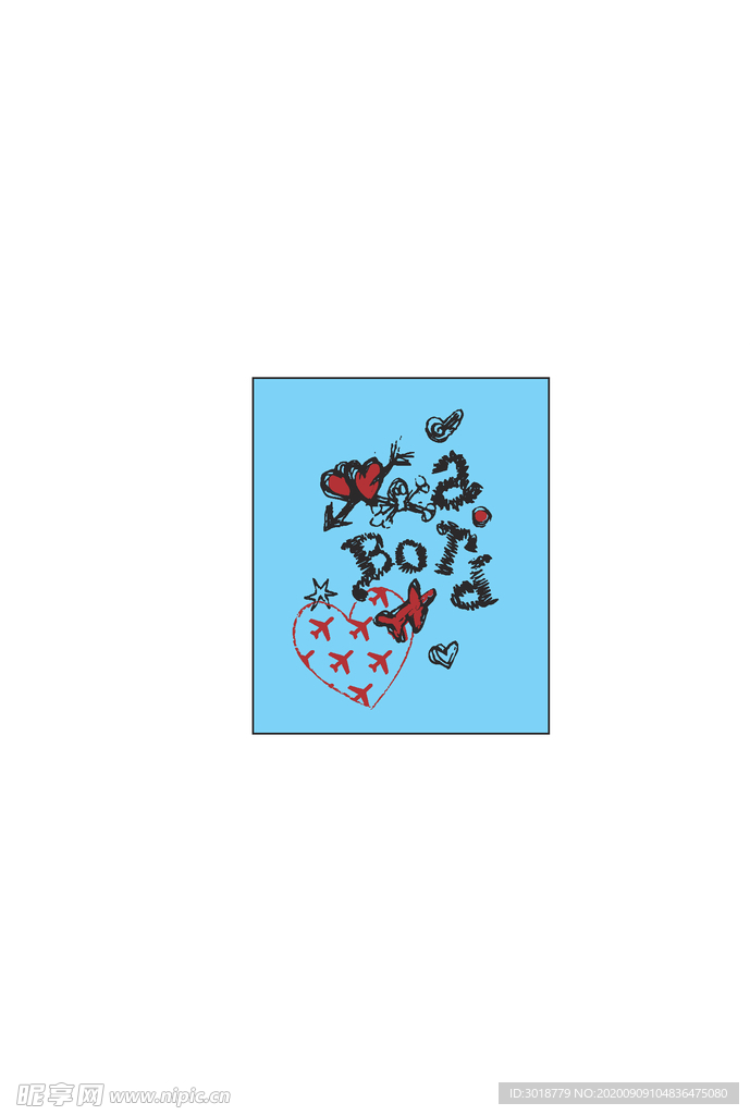 字母印花