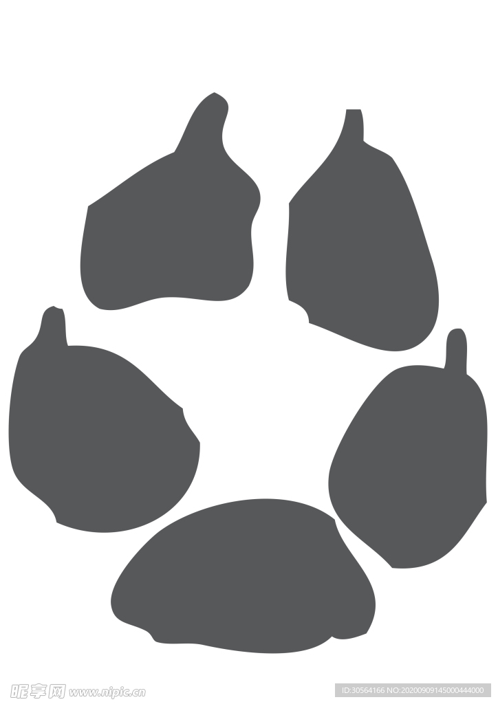动物爪印标志图标图形素材