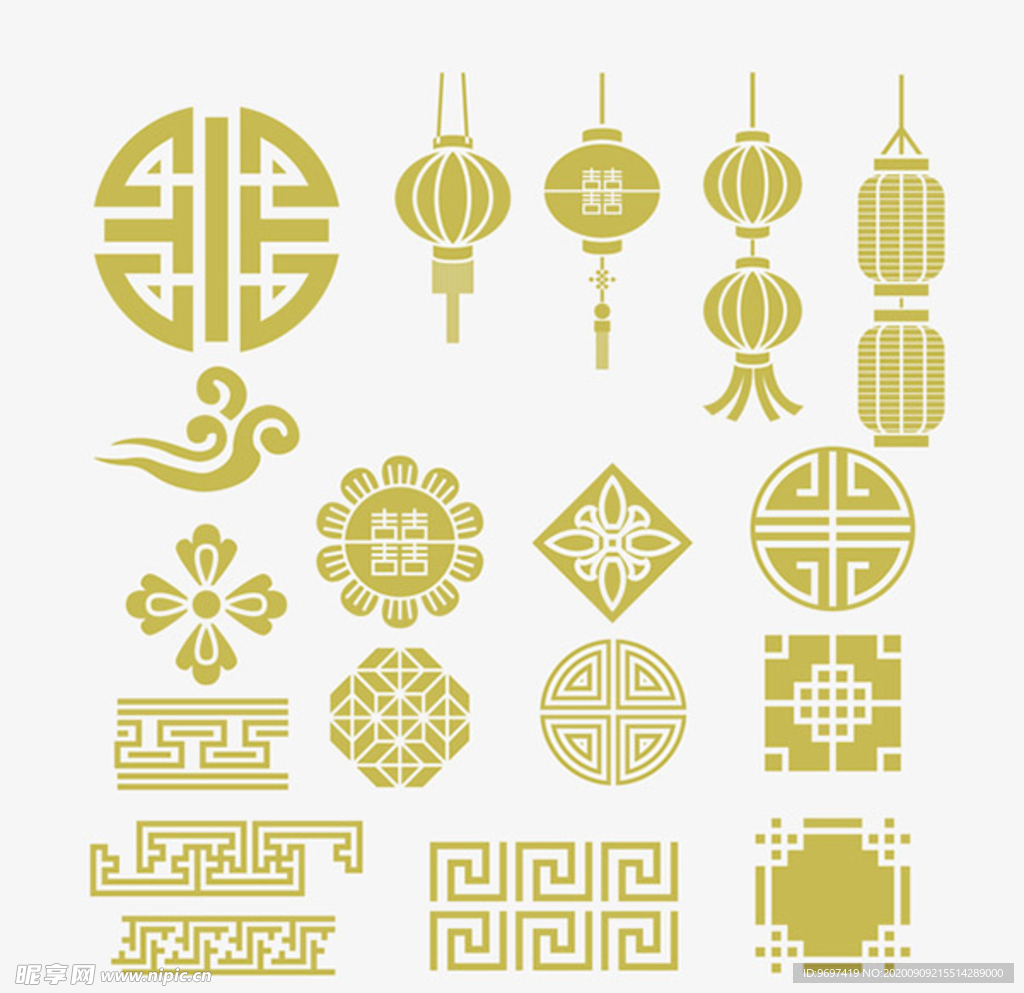 矢量中式图案