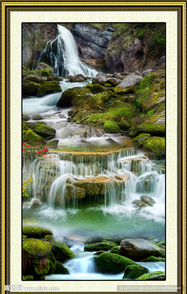 竖幅山水画